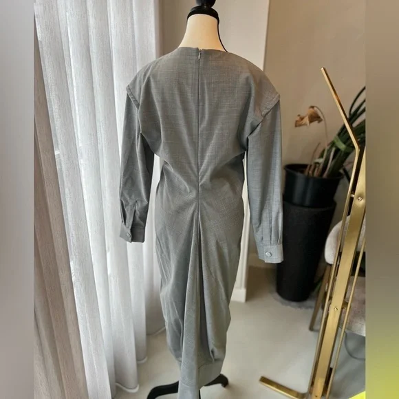 Malloni Grey Button Down Dress - Picture 2 of 13